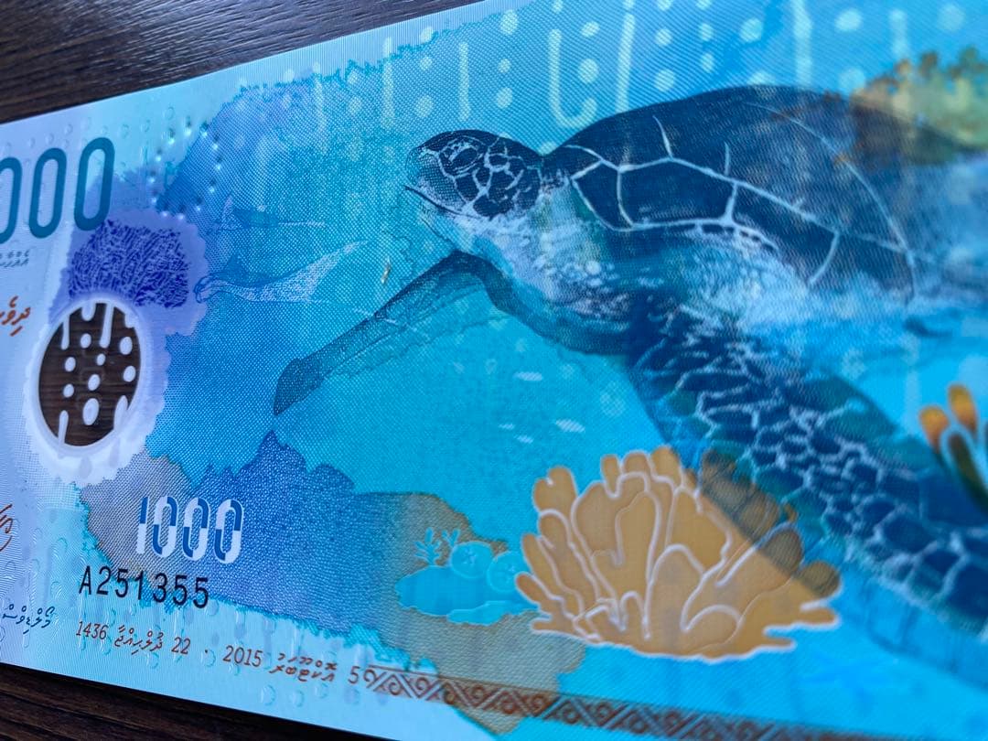 モルディブ紙幣1000ルフィヤ