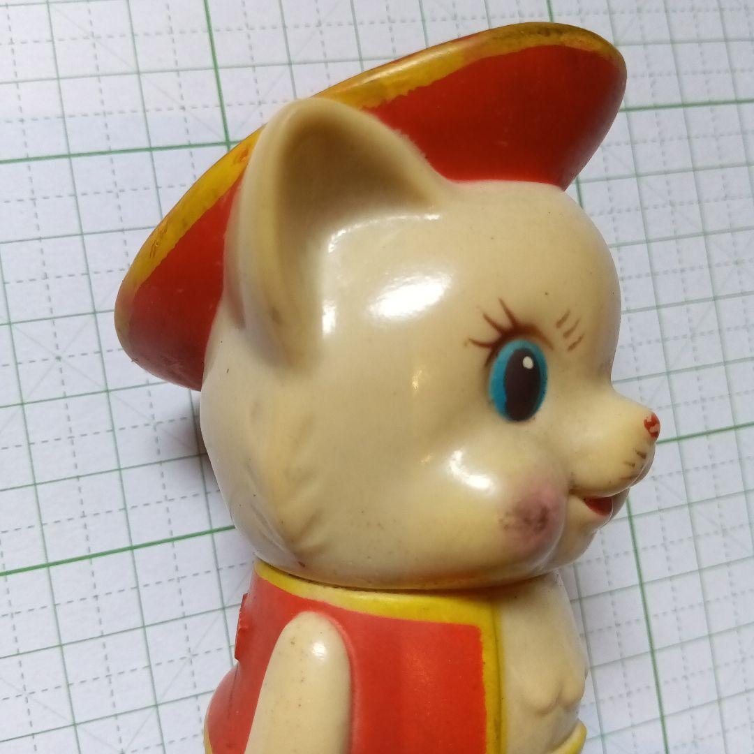 長靴をはいた猫　ソフトビニール人形　貯金箱　昭和レトロ　ソフビ