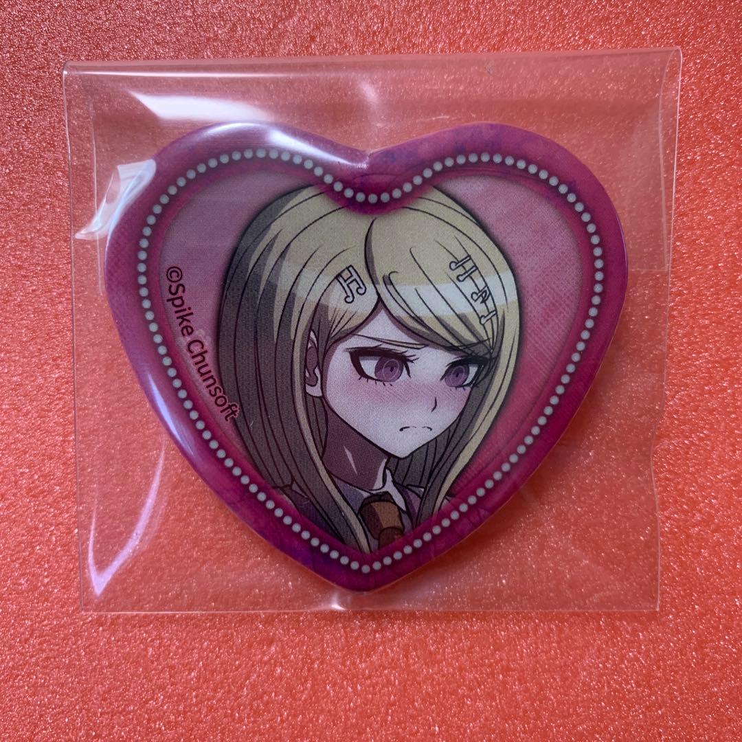 ニューダンガンロンパＶ3ver. 　照れ顔ハート缶バッジ　赤松楓　ナンジャタウン