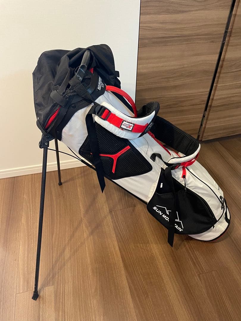 SUN MOUNTAIN スタンドバッグ ホワイト/ブラック/レッド