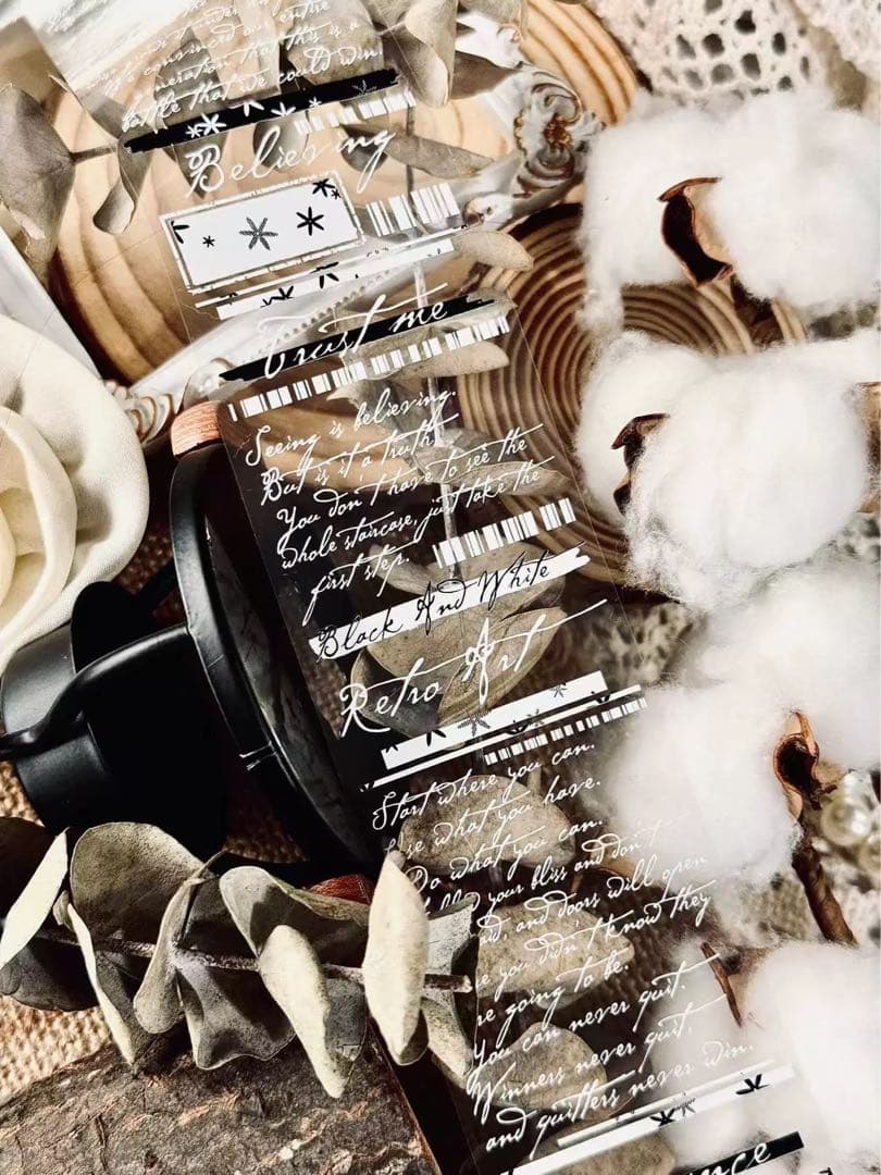 霖蓝汐原创手账《浪漫语录》海外マスキングテープ　マステ 【2646】