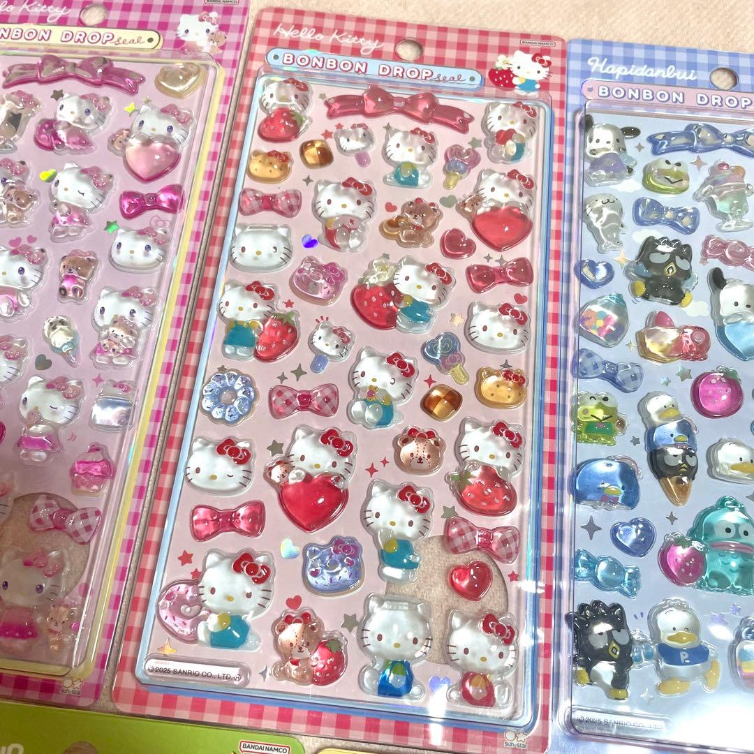 【正規品】ボンボンドロップシール ハローキティ はぴだんぶい プー ズートピア