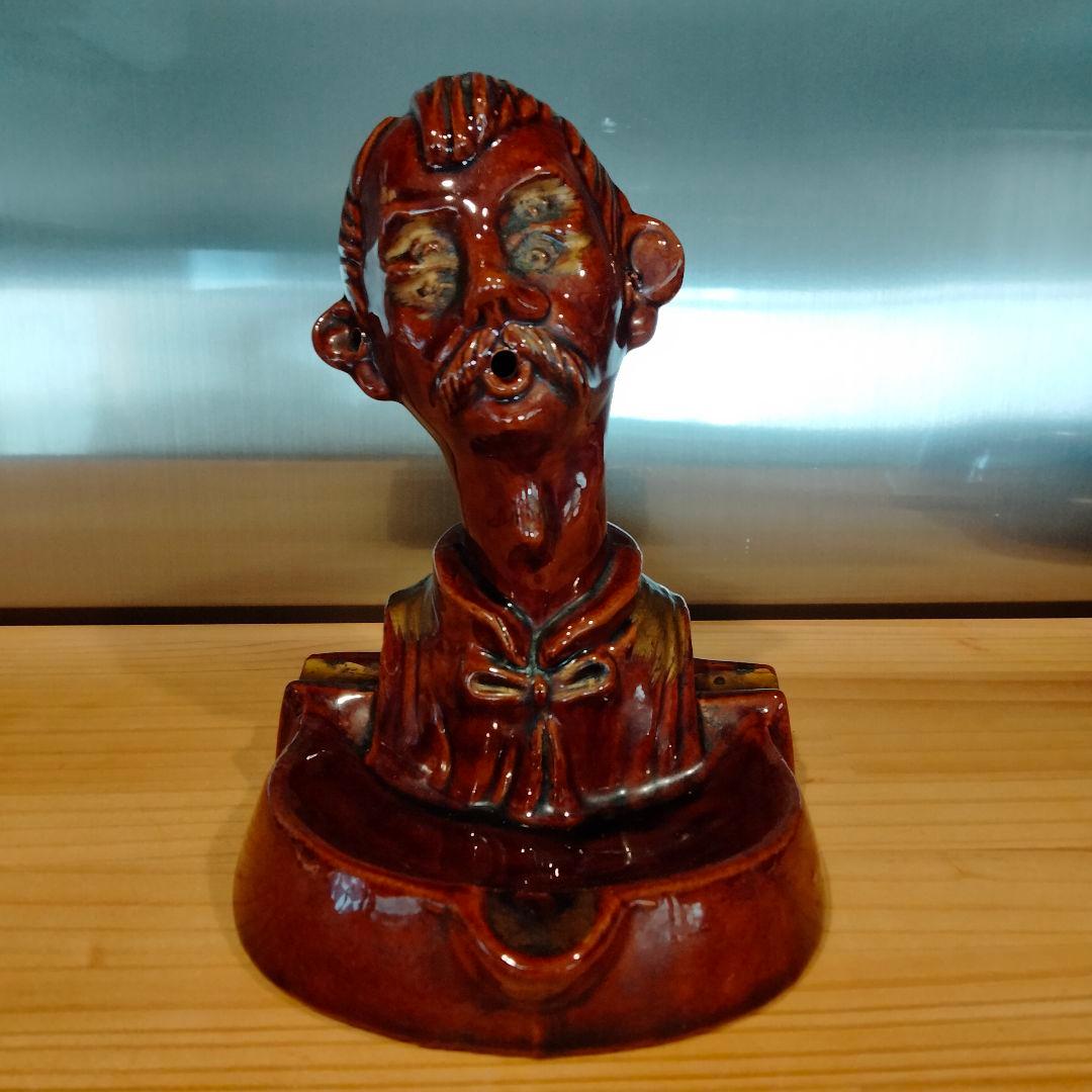 ビンテージ　四つ目　4つ目　置物　ミッドセンチュリー　酔っ払い トレイ