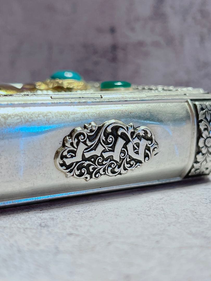 ヴィンテージ　祈祷書　聖書　イスラエル　ヘブライ語　トルコ石風　古本　洋書