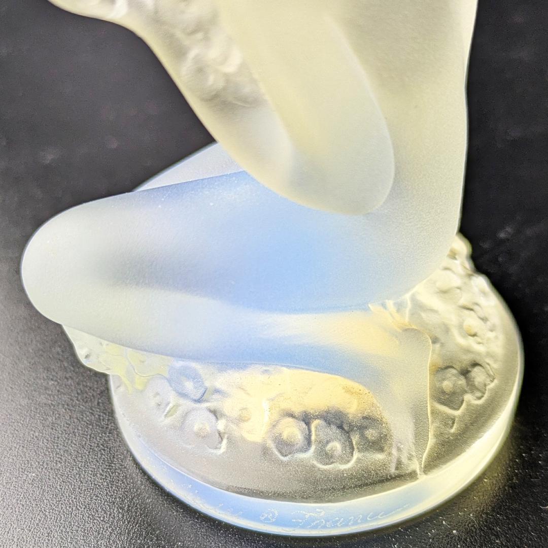 【箱付き極美品】ラリック フロレアル オパルセント ガラス 幻想的な青 裸婦