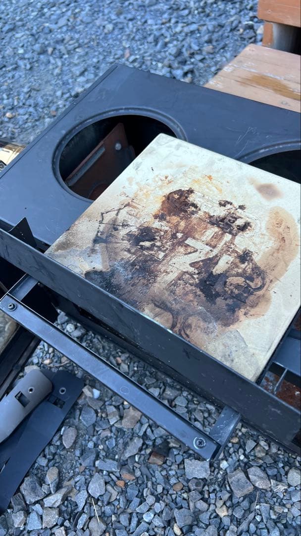 【手渡し】ロマンチカル薪ストーブ煙突横出し　ピザ釜つき