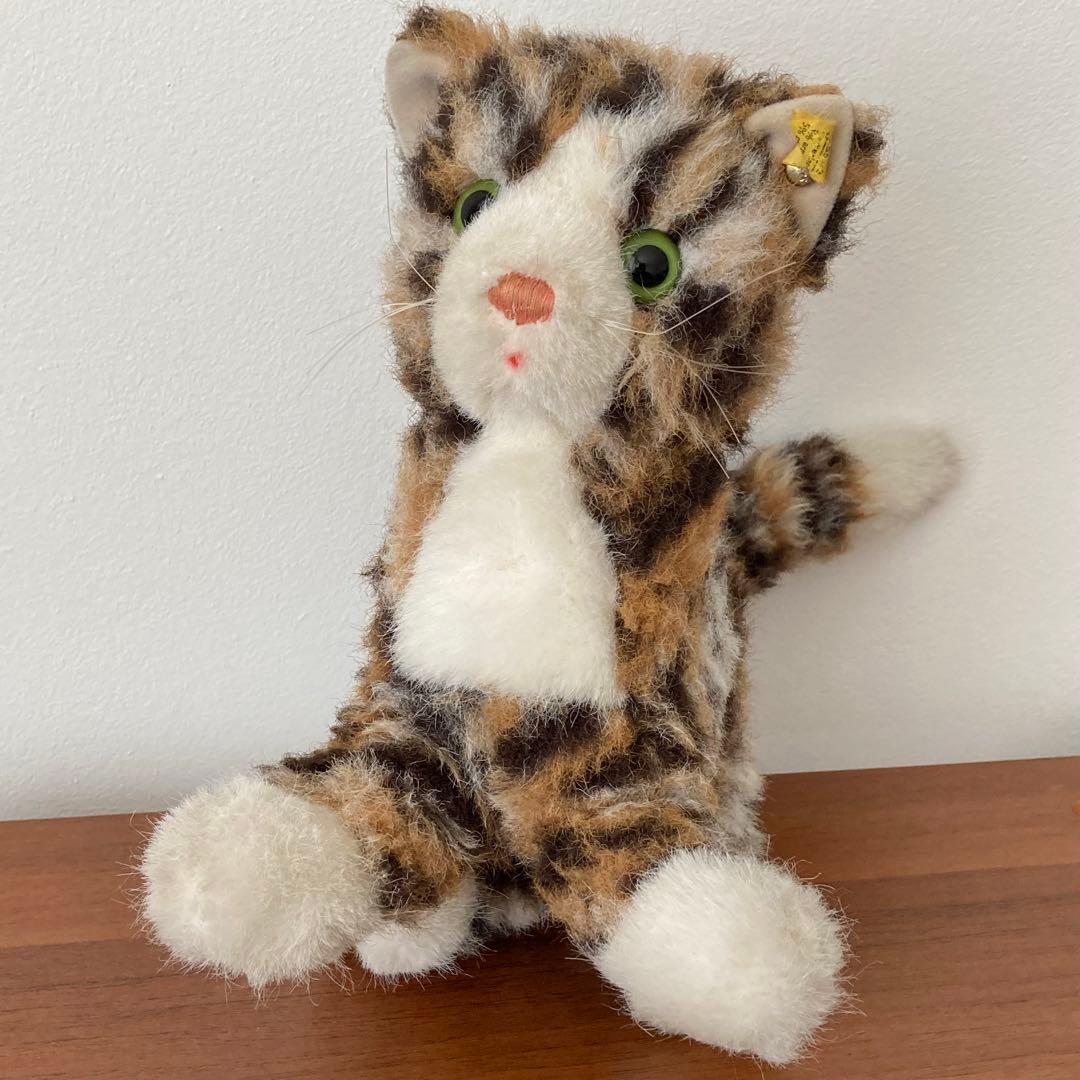 シュタイフ　猫　ネコ　茶トラ　ぬいぐるみ　ドイツ　ヴィンテージ