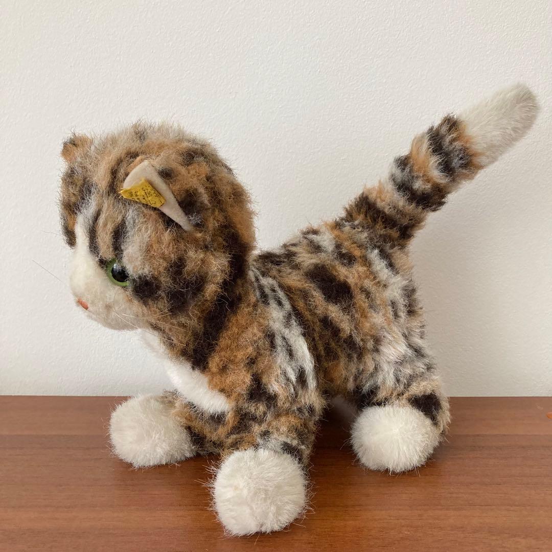 シュタイフ　猫　ネコ　茶トラ　ぬいぐるみ　ドイツ　ヴィンテージ
