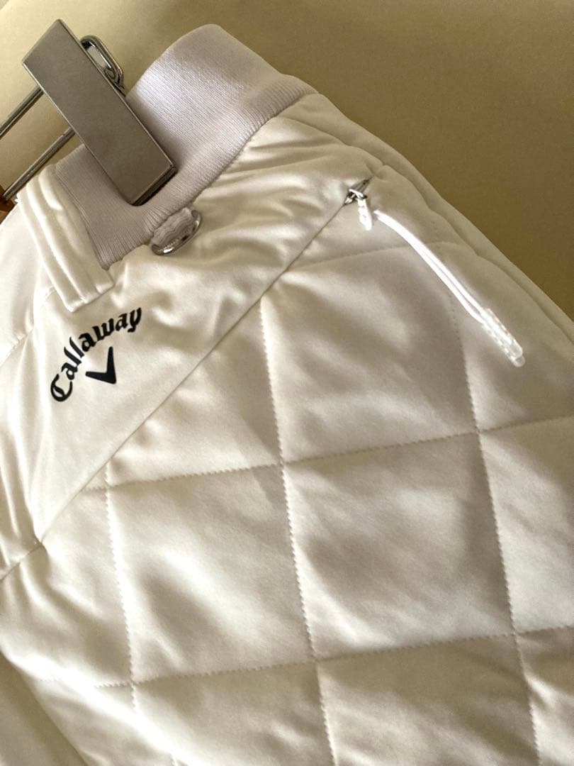 キャロウェイ キルティング防寒ゴルフパンツ ホワイト
