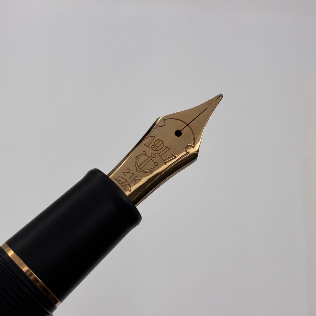 【希少】SAILOR セーラー万年筆 津軽塗り 21K Bから長刀研ぎ 旧ペン先