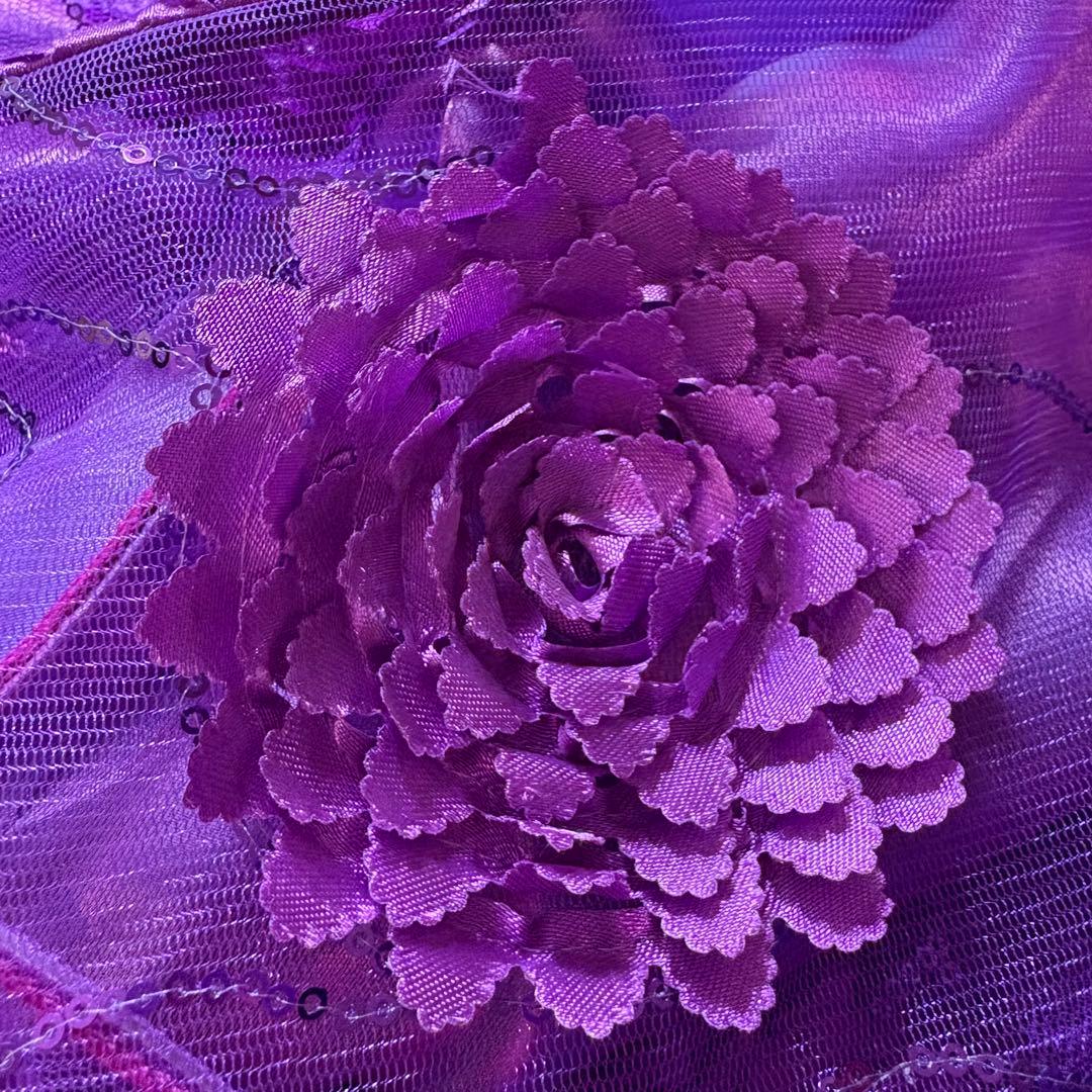 社交ダンス スカート 衣装 紫 パープル ドレス