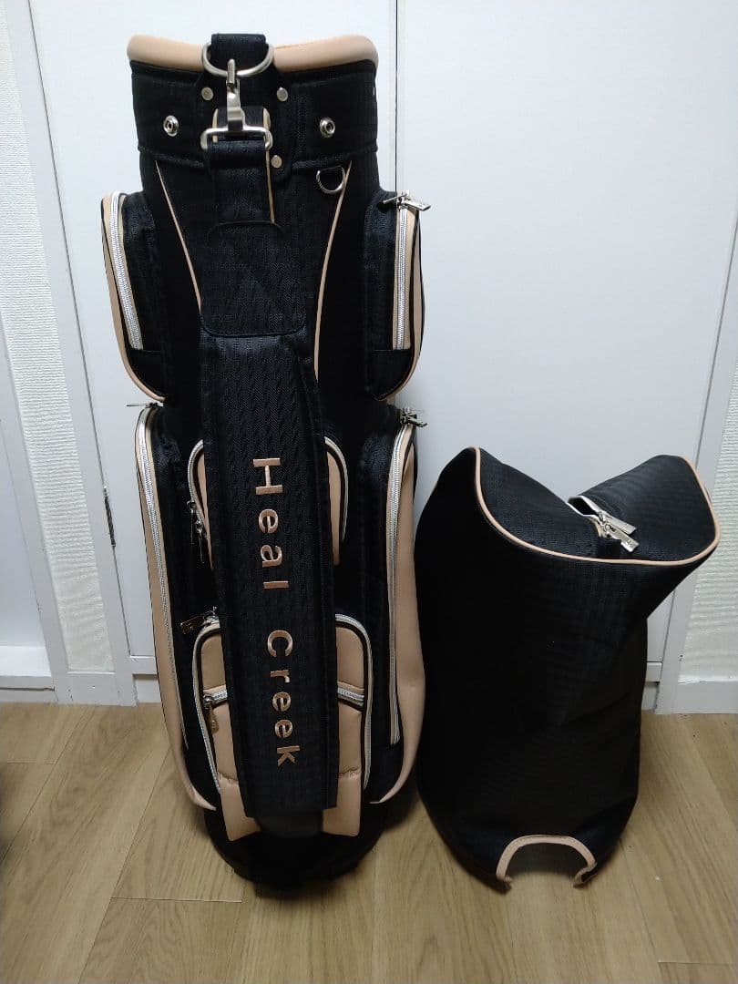 Heal Creek ゴルフバッグ・キャディバッグ 黒/ベージュ