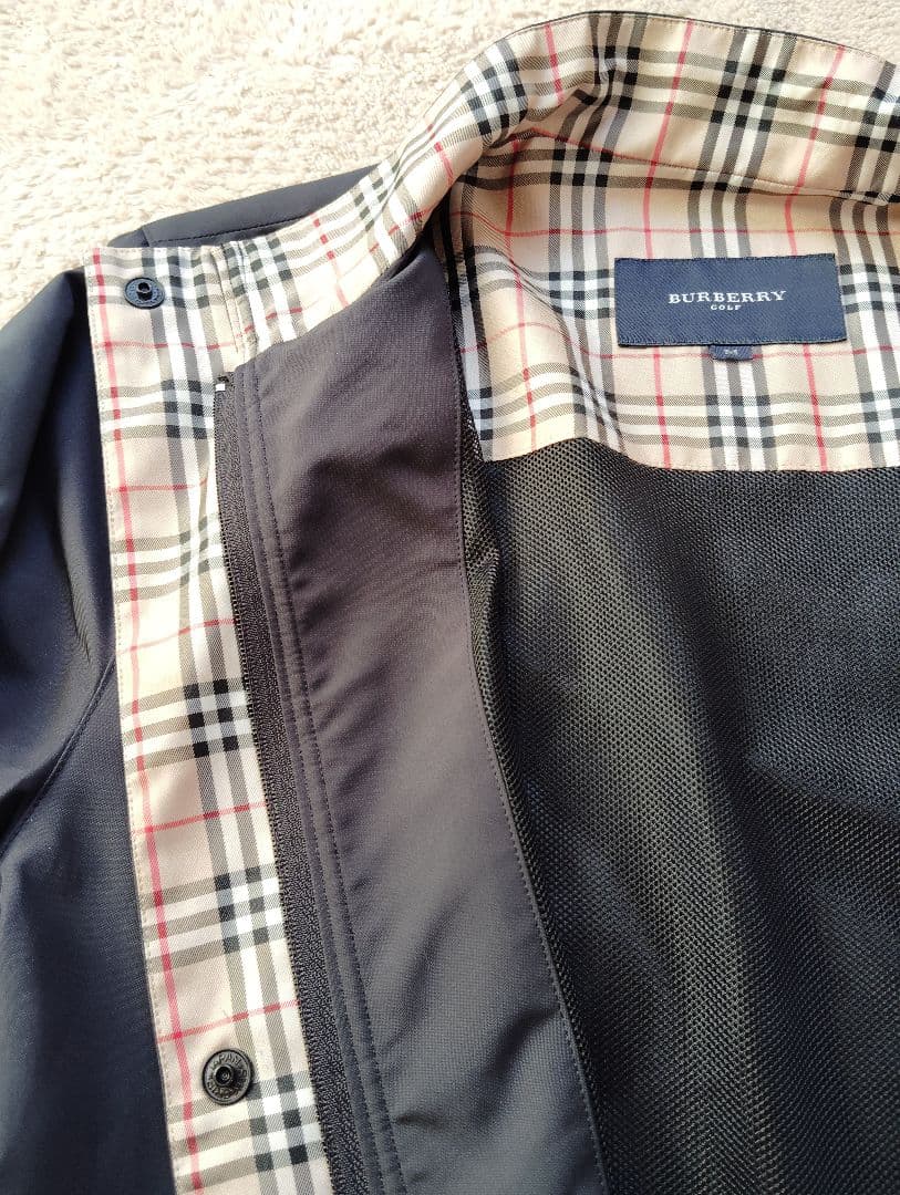 【週末限定セール】美品バーバリーゴルフブルゾン　ジャンパーメンズМ　ノバチェック