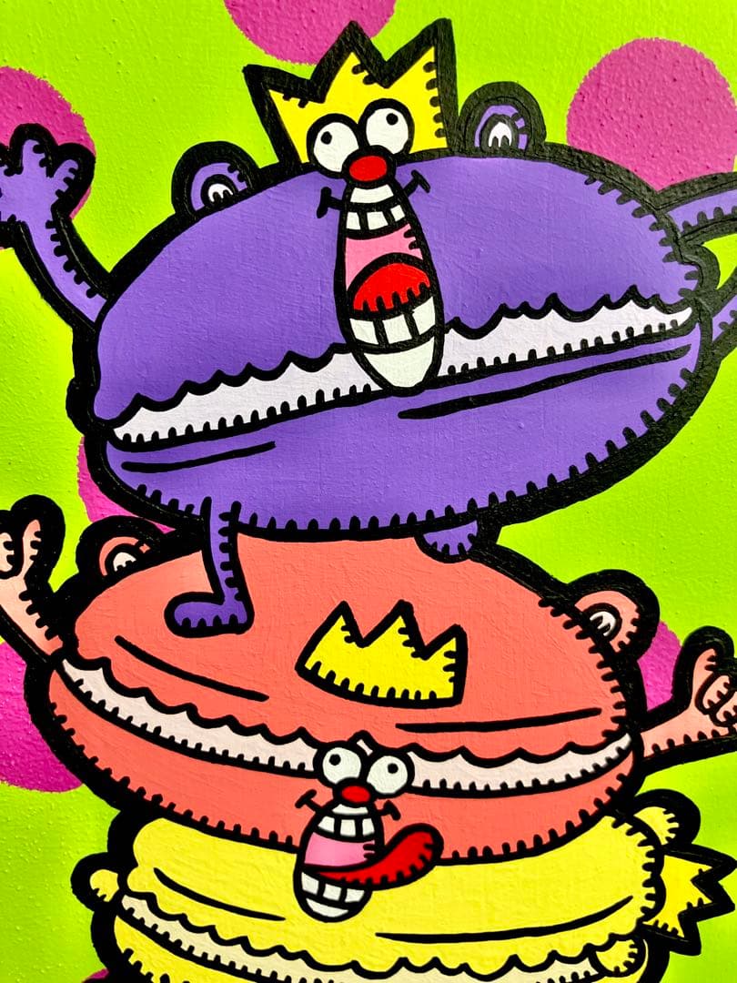 原画　スイーツ ポップアート キャラクター　絵画　アクリル画　現代アート