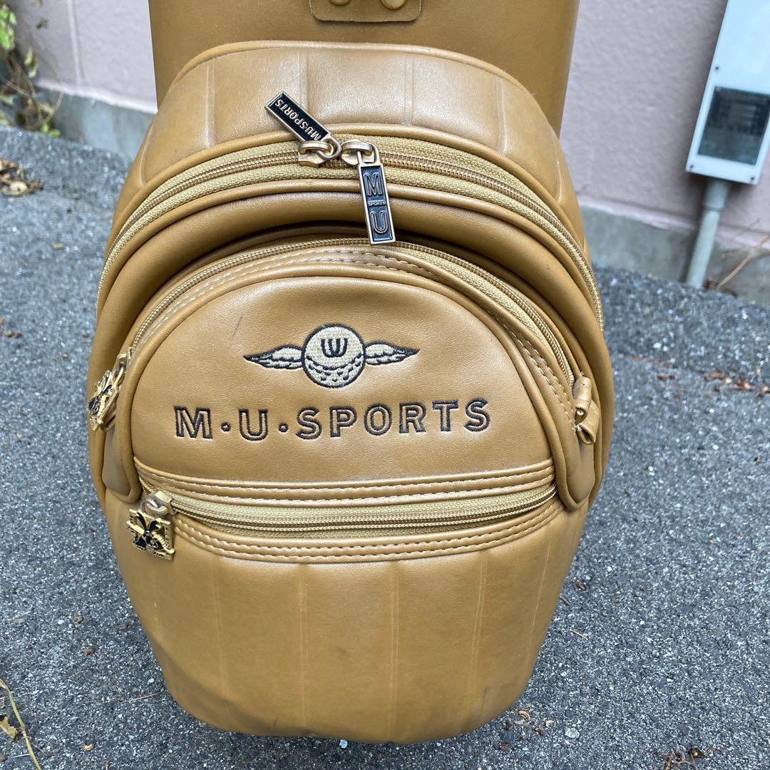 M-U SPORTS 高級レザーキャディバッグ　そこそこ綺麗です