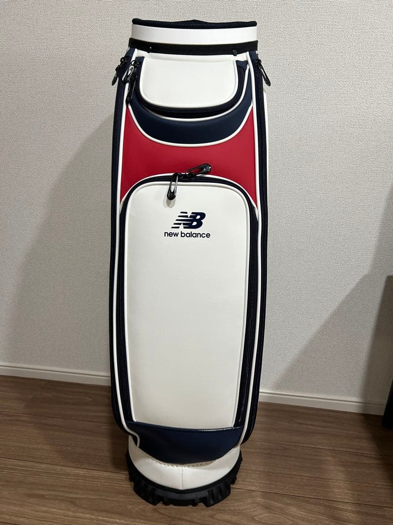 【新品未使用】new balance キャディバッグ ホワイト ネイビー