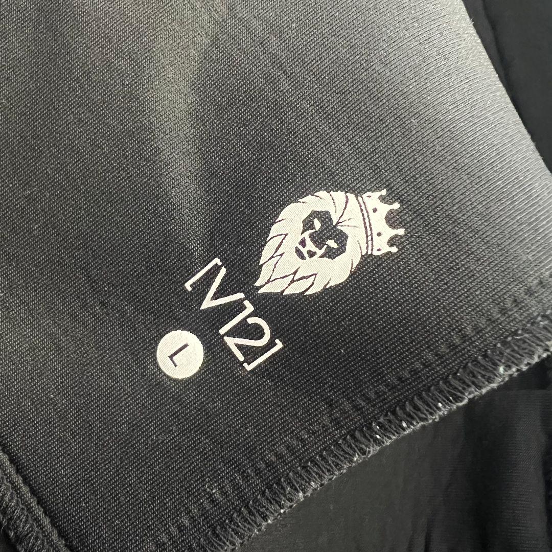 V12 ヴィトゥエルブ ダンボールニット　サイドロゴ　イージーパンツ　メンズ　黒