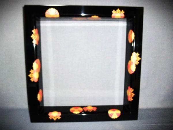 輪島塗 炉縁 菊桐蒔絵 【孝雅】若島孝雅 塗師蒔絵師 黒真塗 本漆器