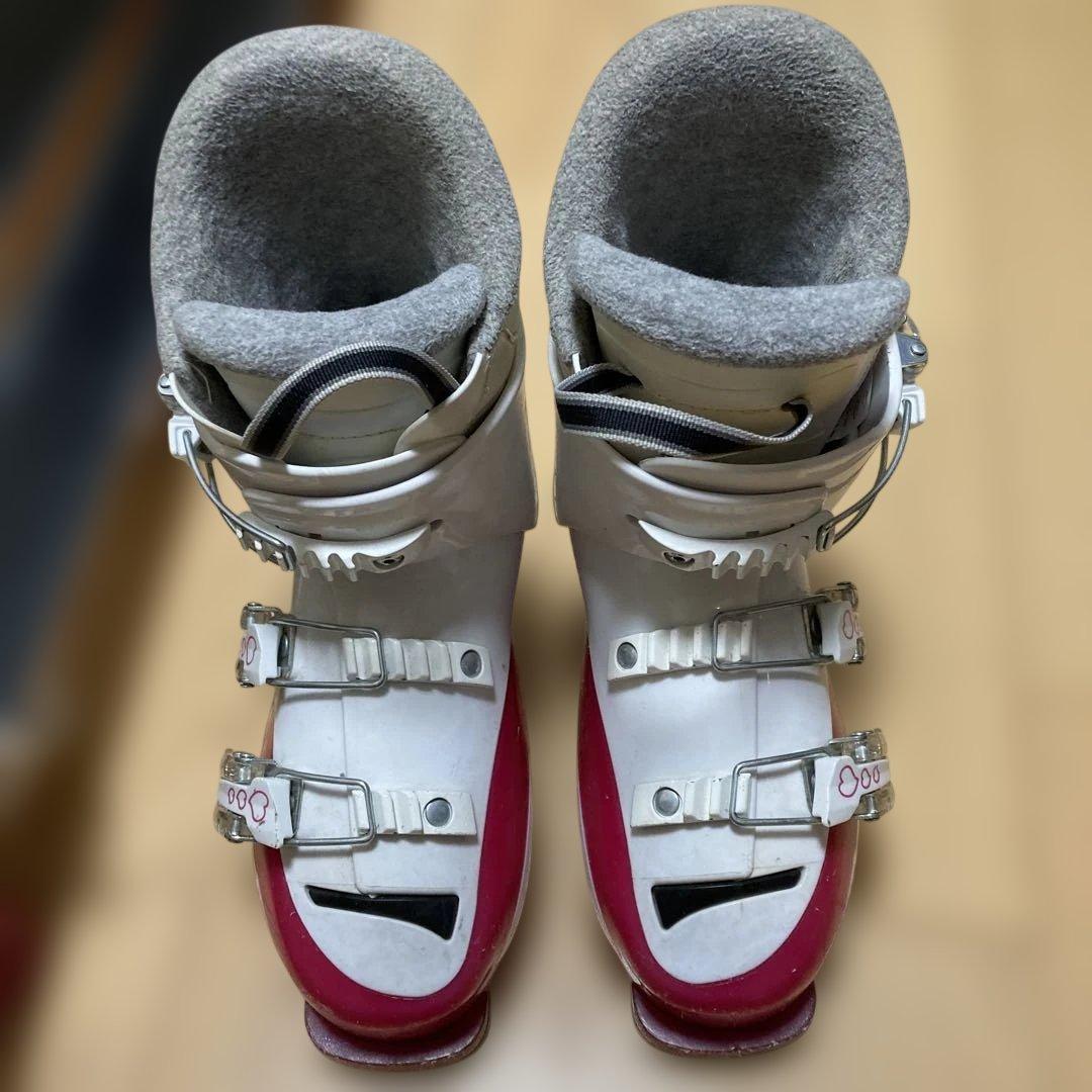 ロシニョール　スキー板　3点セット　ブーツ　ストック　21.5 255 ピンク