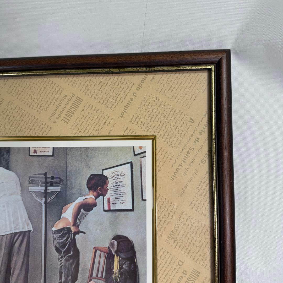 USA ヴィンテージ カーティス ノーマン・ロックウェル 額装 アート ポスター