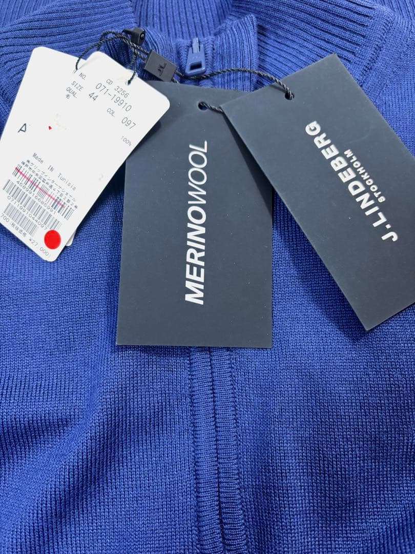 ★新品 J.LINDEBERG ゴルフセーター モックネック ハーフジップアップ