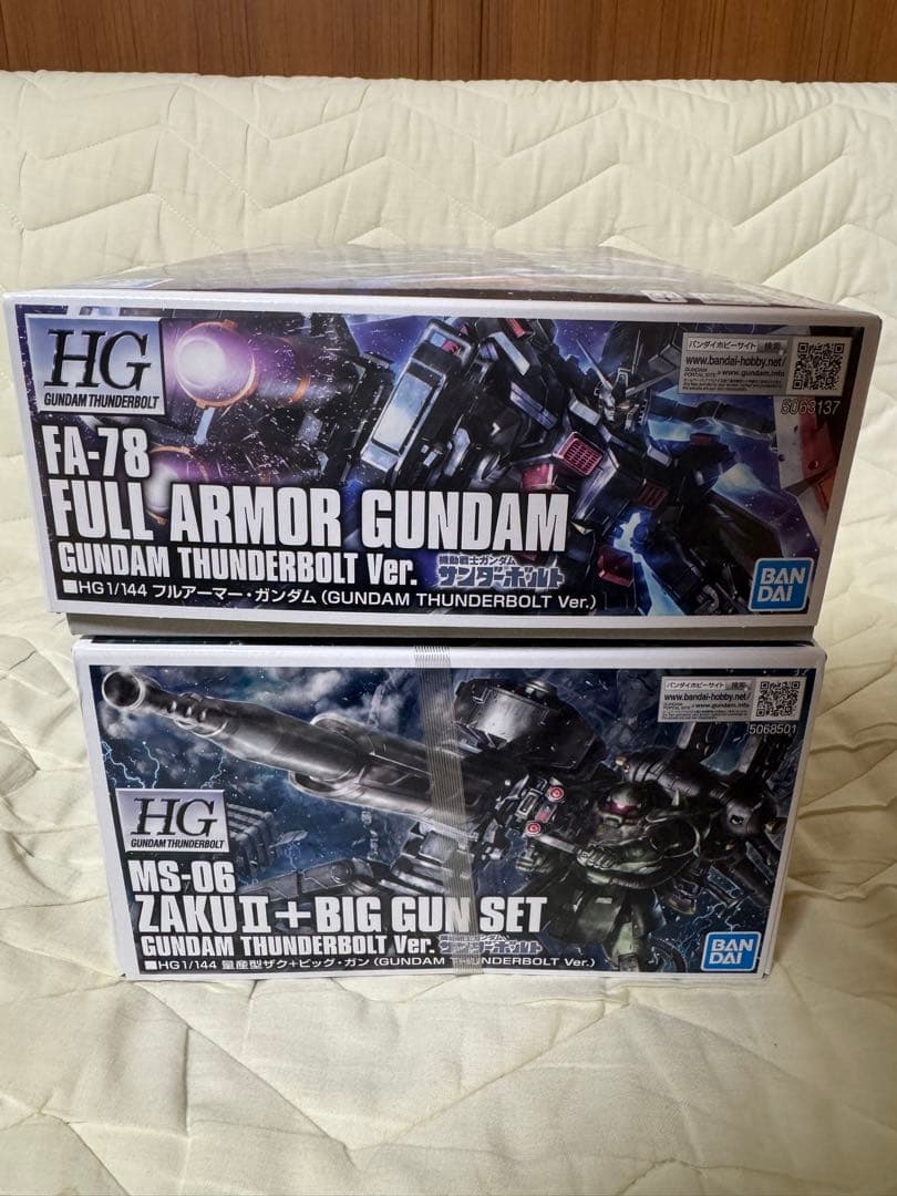 HG ZAKU II + BIG GUN SET 、フルアーマーガンダム