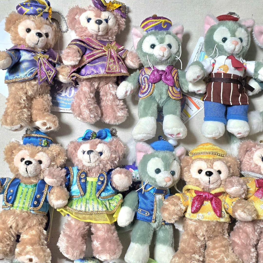 ダッフィー シェリーメイ ジェラトーニ ぬいぐるみバッジ まとめ売り 20体