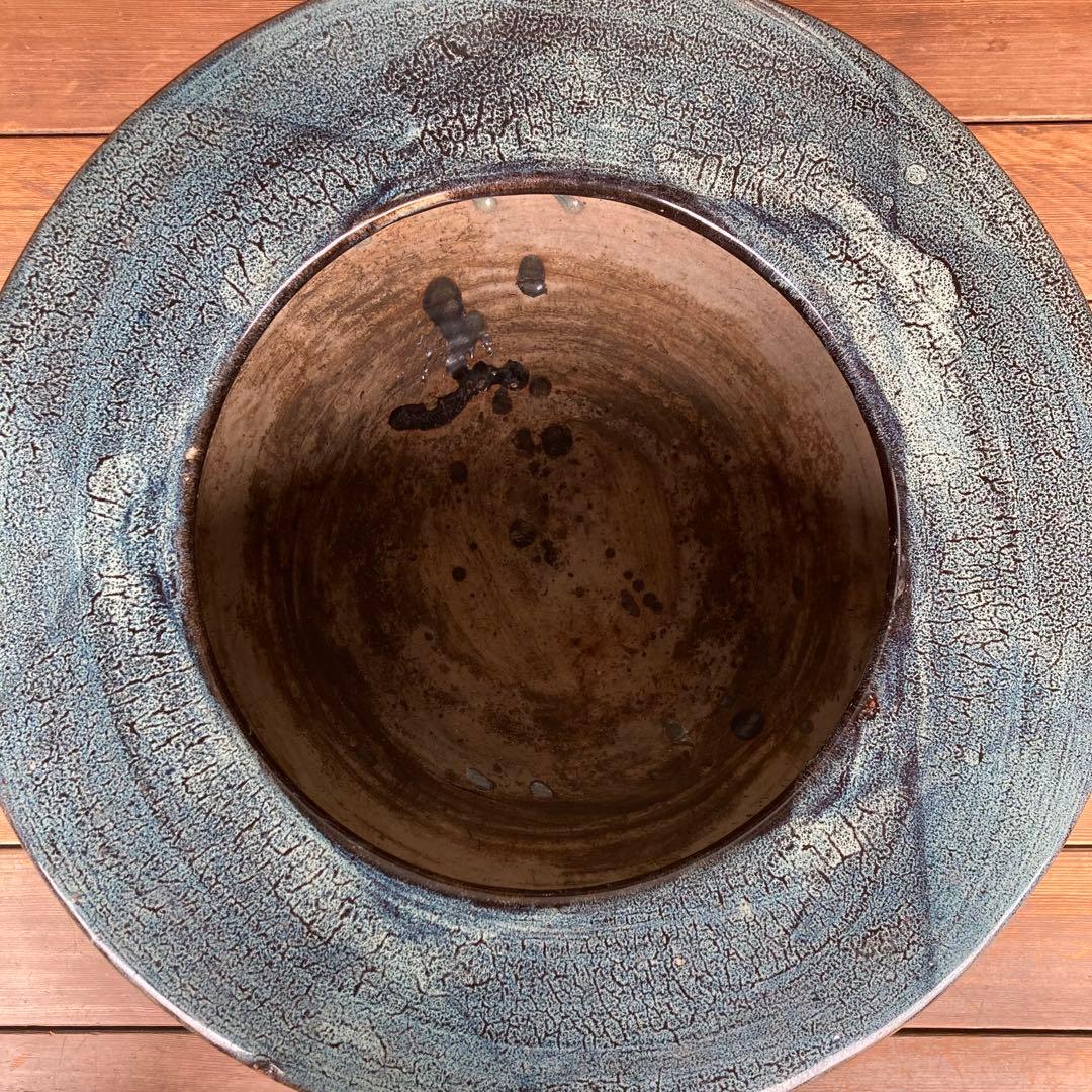 火鉢　陶器　大型　昭和レトロ　アンティーク　古民具　希少　金魚鉢 pottery
