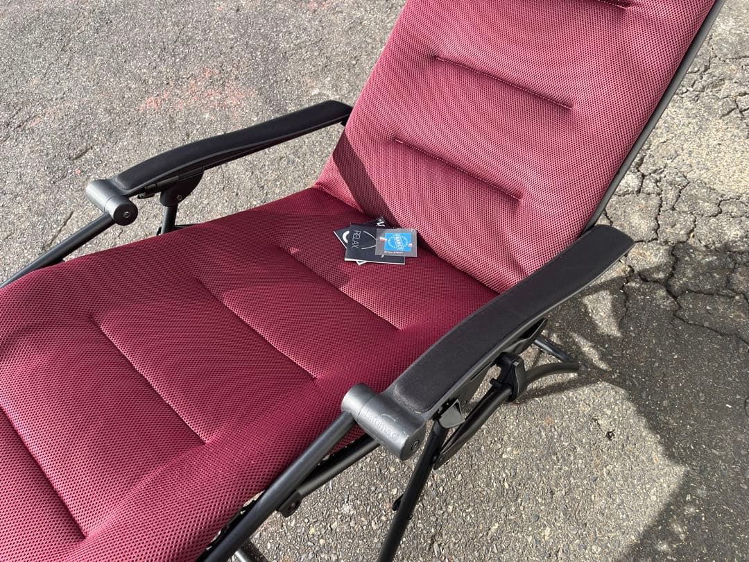 Lafuma リクライニングチェ ワインレッド フランス