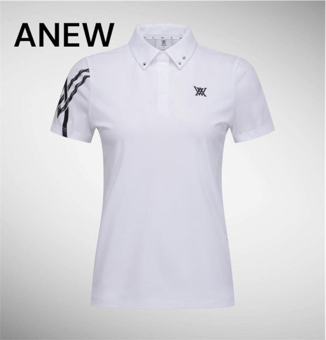 新品⭐️タグ付き⭐️Mサイズ　ANEW レディースポロシャツ　ホワイト