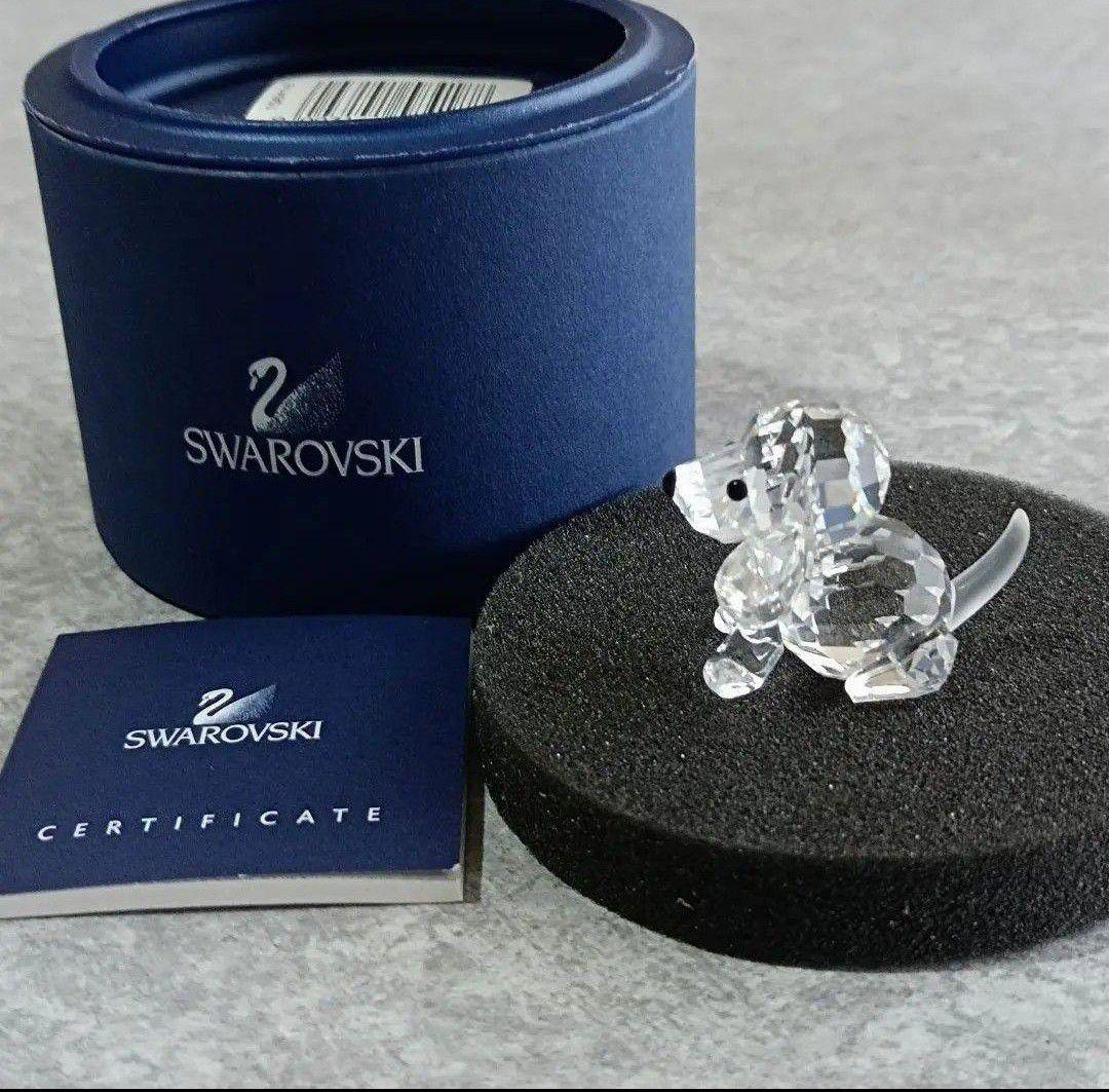 ☘小さな可愛いさ☘ 【SWAROVSKI スワロフスキー】 犬 置物 インテリア