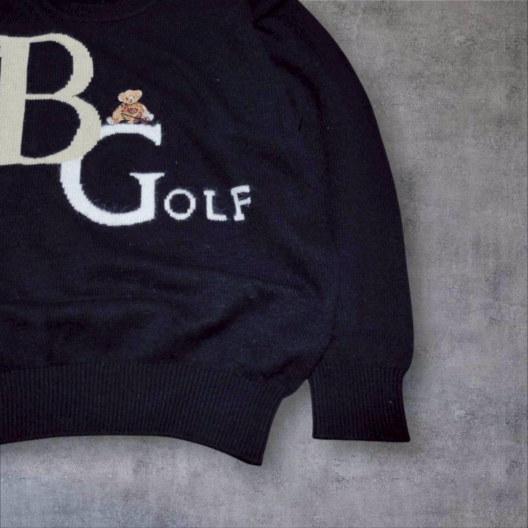 【美品】BURBERRY バーバリー ニット セーター ベア くま アンゴラ混