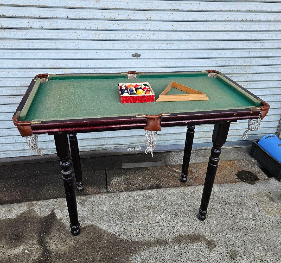 ヴィンテージ ビリヤード台 小型 家庭用 木製 レトロ インテリア 家具