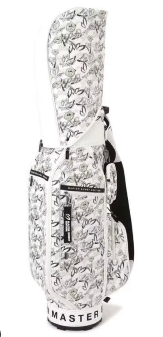 新品 パーリーゲイツ マスターバニー総柄プリント キャディバッグ 46インチ対応