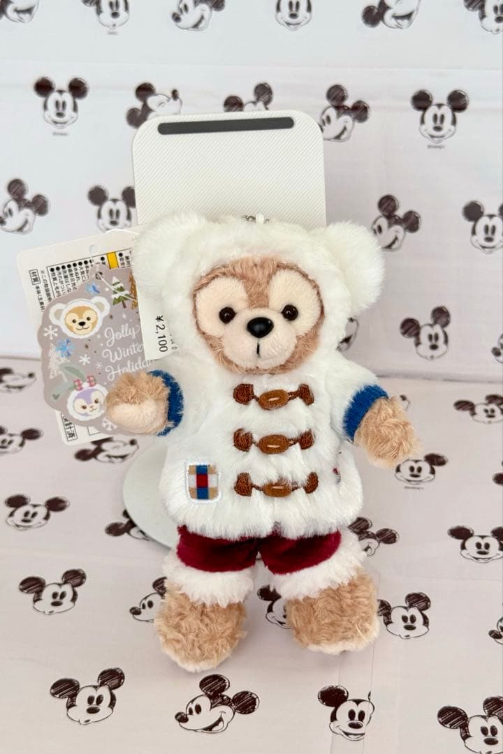 ディズニー　ウィンターホリデー　ダッフィー　ぬいぐるみバッジ　2019