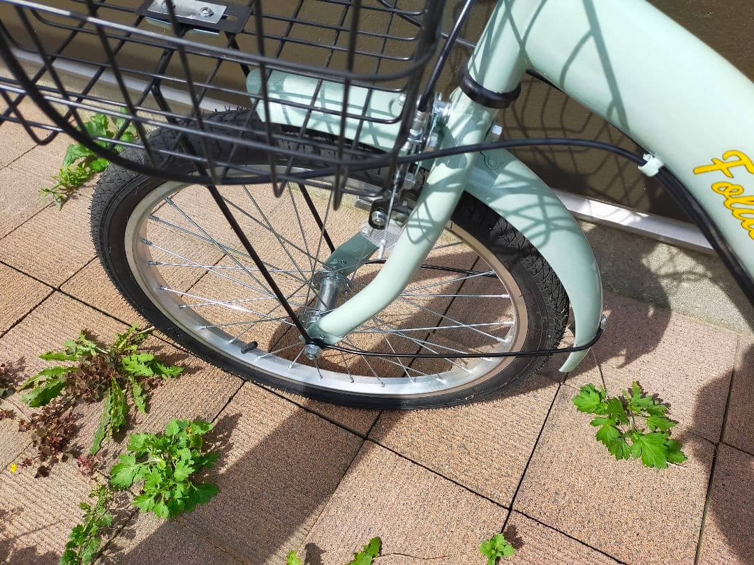 折りたたみ自転車　20インチ　シマノ6段変速　 ミントグリーン　2025年