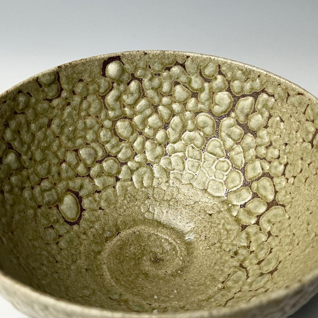 初荷 梅花皮 茶碗 時代物 茶道具 有名小説家蒐集品 SN95