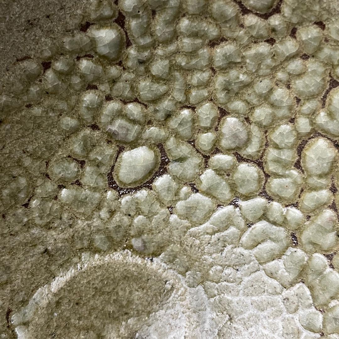 初荷 梅花皮 茶碗 時代物 茶道具 有名小説家蒐集品 SN95