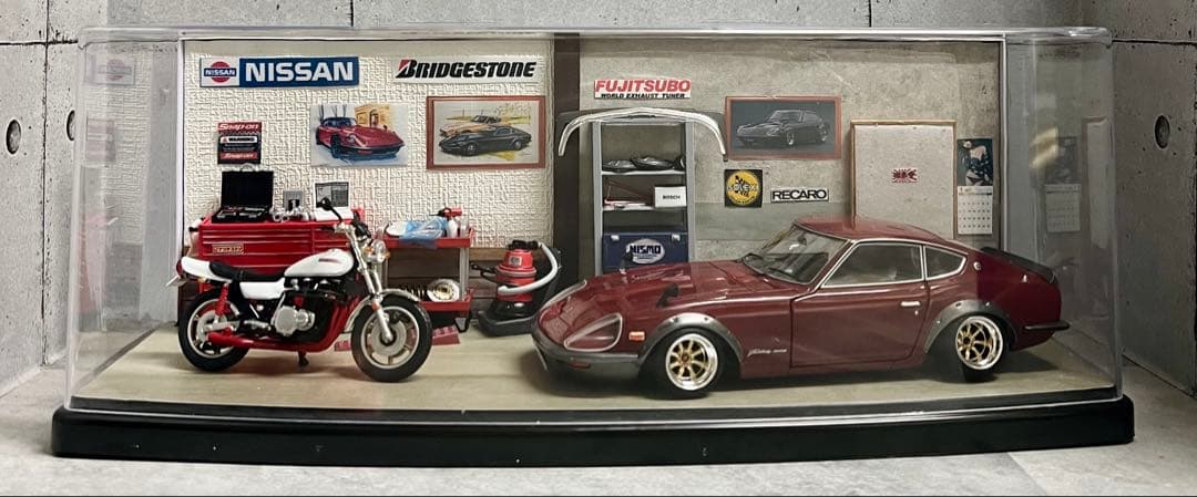 国産名車 1/24 フェアレディ 240ZG カスタム ジオラマ 旧車 ZⅡ