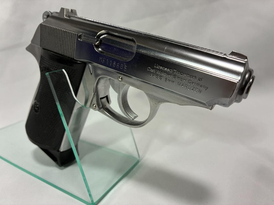 マルゼン　ワルサー　ニューPPK/S　ステンレスシルバー　ガスブローバック