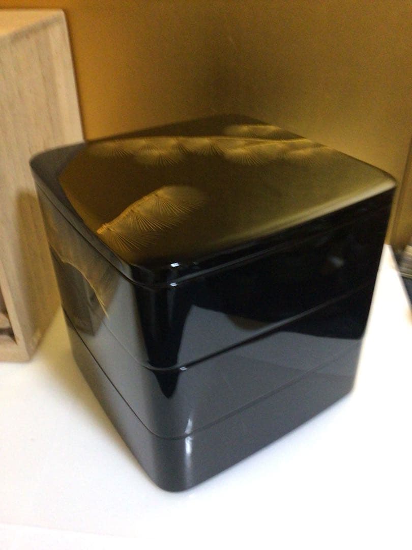 輪島塗 沈金 重箱 共箱付き