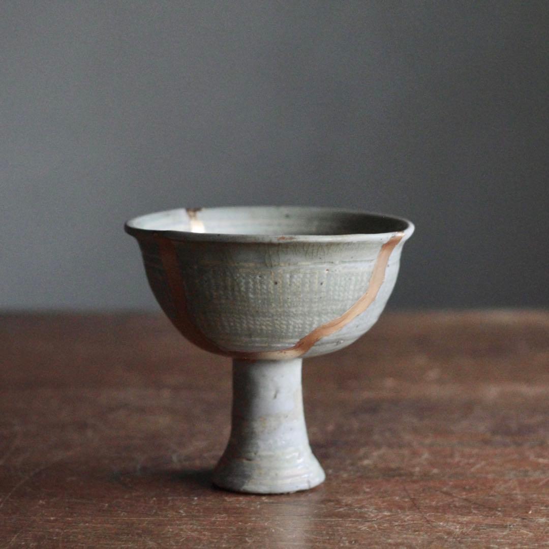 李朝 初期 三島 馬上杯 祭器 古美術 朝鮮美術 古道具 アンティーク