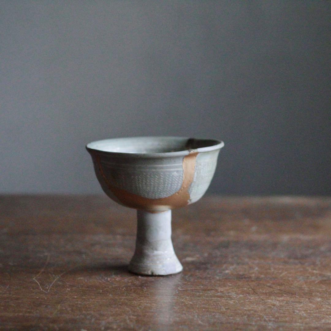 李朝 初期 三島 馬上杯 祭器 古美術 朝鮮美術 古道具 アンティーク