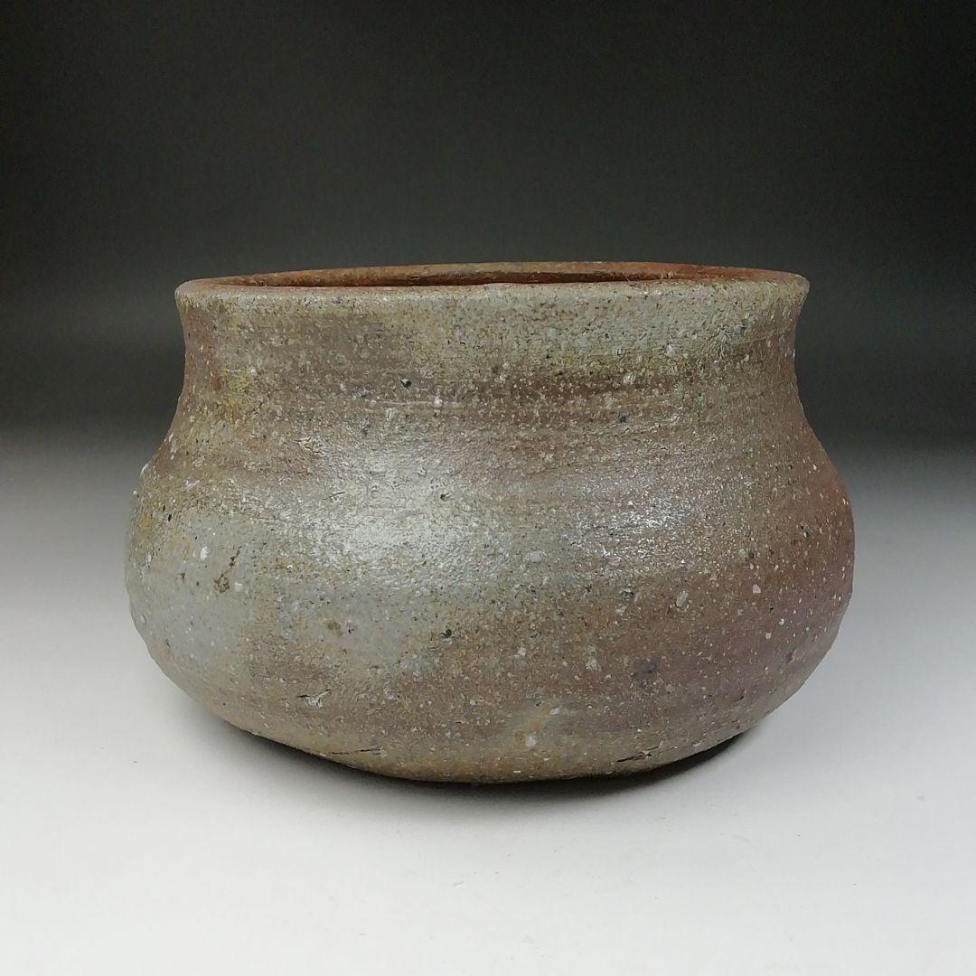 Ｔ６６７　建水　『備前焼』『十四代　木村長十郎(友敬)作』　共箱　茶道具