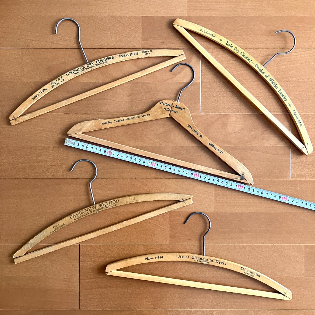 USA広告入ハンガー5本★vintage／アメリカ