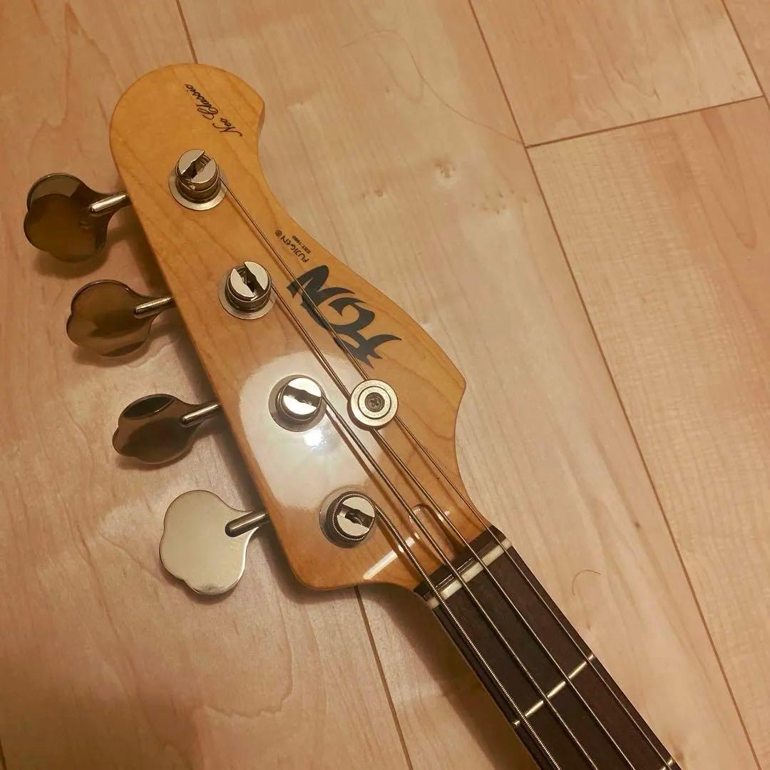 フジゲン　ジャズベース　サンバースト　ソフトケース付き