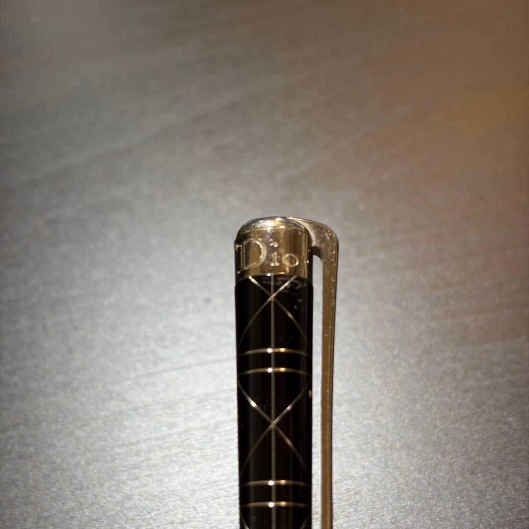 DIOR ディオール 黒色 スライド式 ボールペン 金色ライン