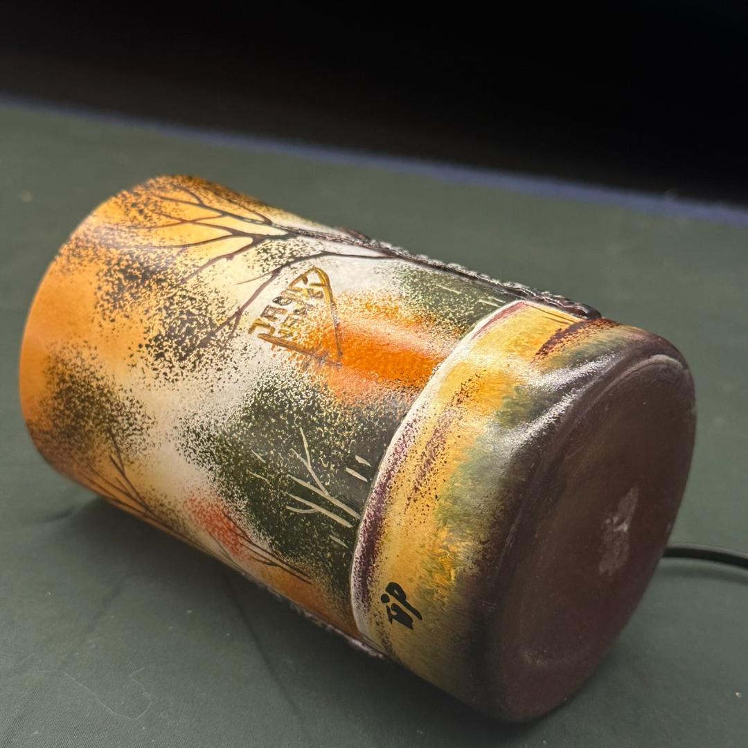 ドームナンシー 筒型　卓上証明　高さ15.5cm 被せガラス　アンテルカレール