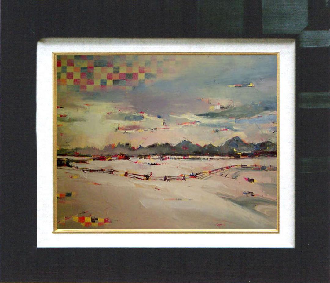 油絵 菅家令子 絵 絵画 インテリア uF6-060204 風景 雪景色