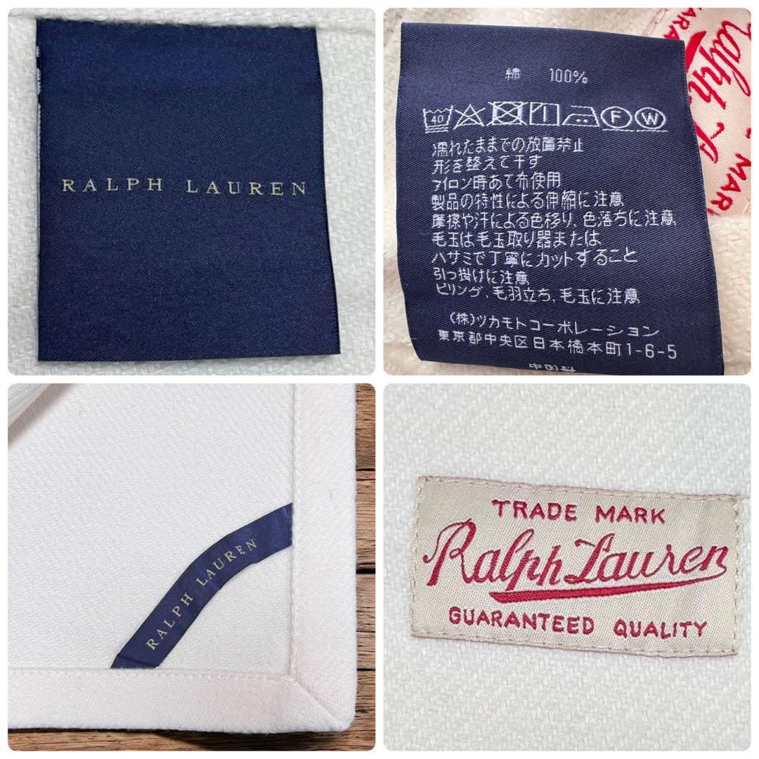 RALPHLAUREN ラルフローレン ハーフ ブランケット コットン100%